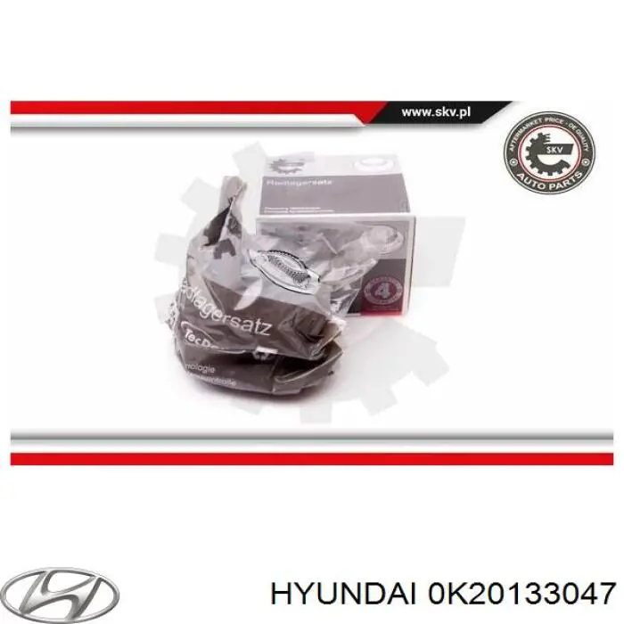 Do koszyka 0K20133047 Hyundai/Kia Łożysko piasty przedniej