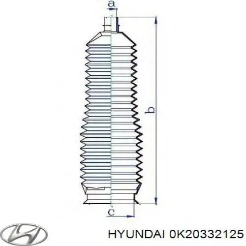 Do koszyka 0K20332125 Hyundai/Kia Osłona mechanizmu kierowniczego (maglownicy)