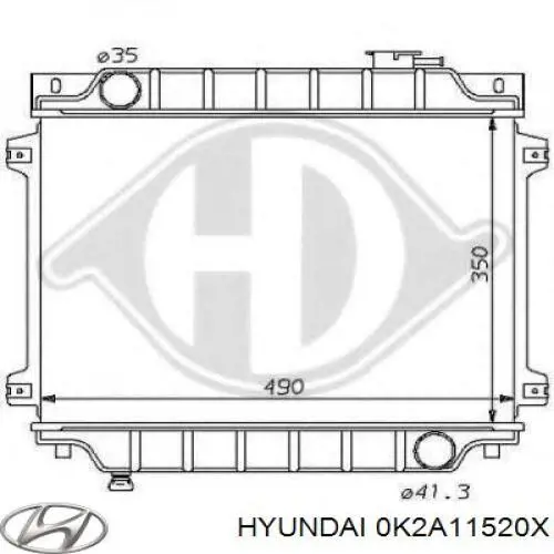  Chłodnica silnika KIA Sephia 2