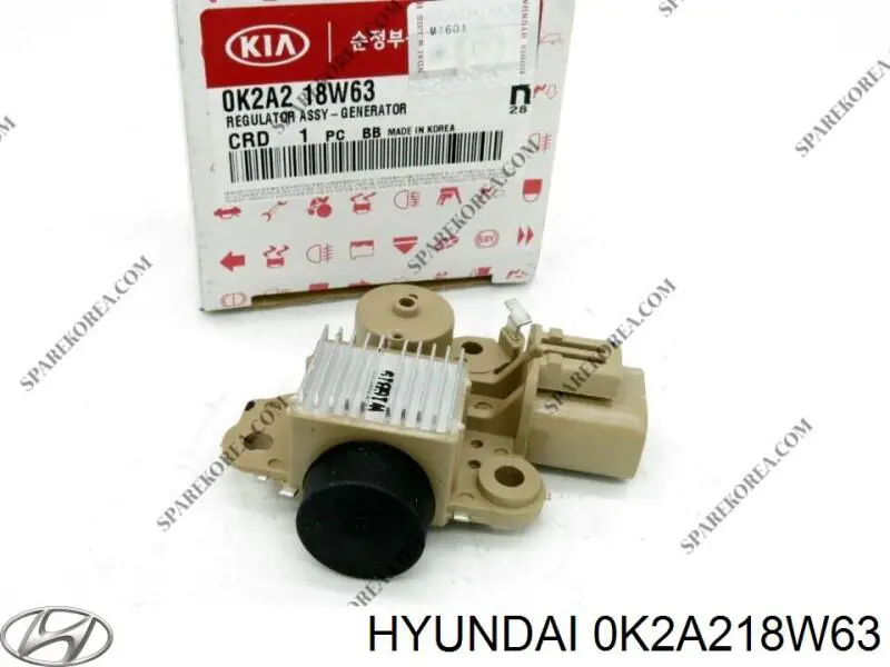 Do koszyka 0K2A218W63 Hyundai/Kia Regulator alternatora (przekaźnik ładowania)