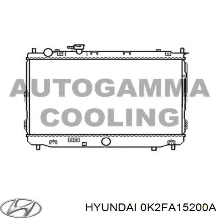 Do koszyka 0K2FA15200A Hyundai/Kia Chłodnica silnika