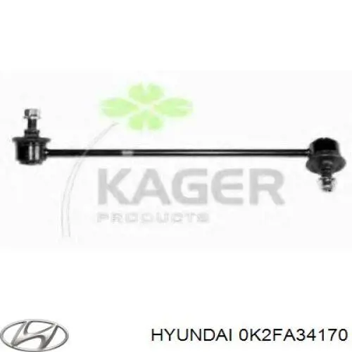 Do koszyka 0K2FA34170 Hyundai/Kia Łącznik stabilizatora przedniego lewy