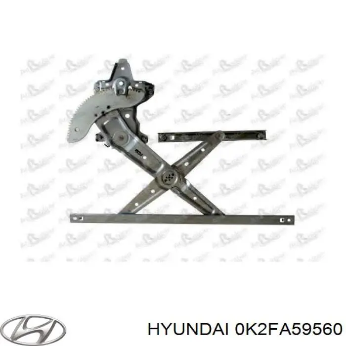 Mechanizm podnoszenia szyby drzwi przednich lewych Hyundai/Kia 0K2FA59560 cena, od 65,01 USD