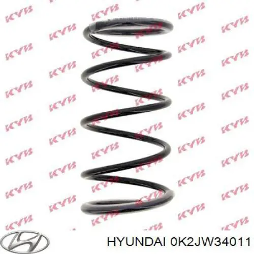Do koszyka 0K2JW34011 Hyundai/Kia Sprężyna przednia