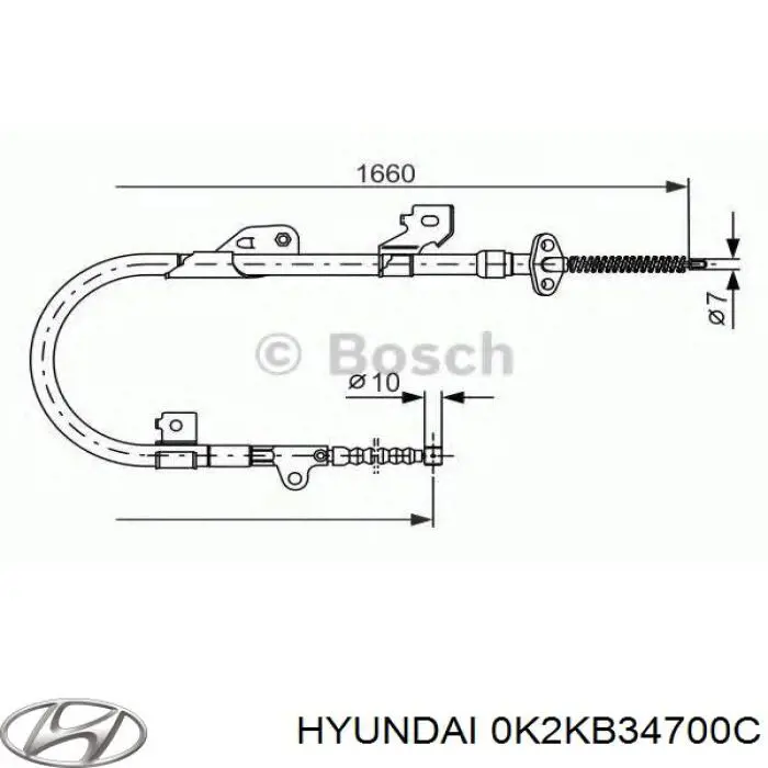 Do koszyka 0K2KB34700C Hyundai/Kia Amortyzator przedni prawy