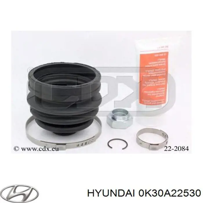 Do koszyka 0K30A22530 Hyundai/Kia Osłona przegubu homokinetycznego półosi przedniej zewnętrzna