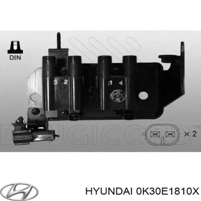 Cewka zapłonowa Hyundai/Kia 0K30E1810X cena, od 54,48 USD