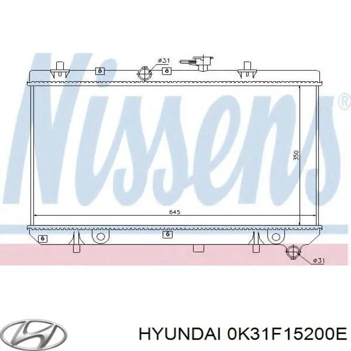 0K31F15200E Hyundai/Kia Chłodnica silnika