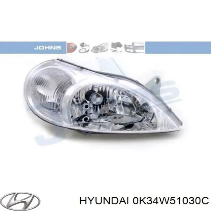 Reflektor prawy do KIA Rio I DC