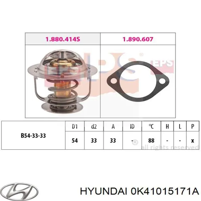 0K41015171A Hyundai/Kia Termostat