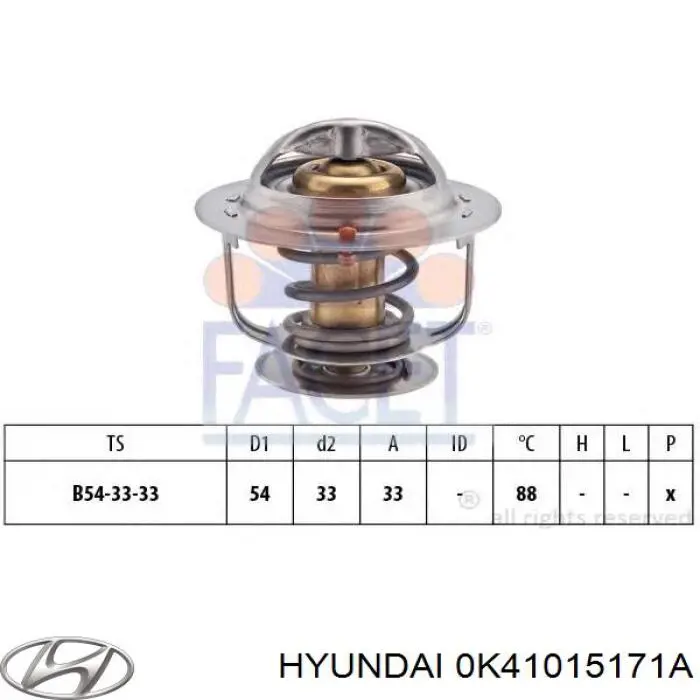 Do koszyka 0K41015171A Hyundai/Kia Termostat