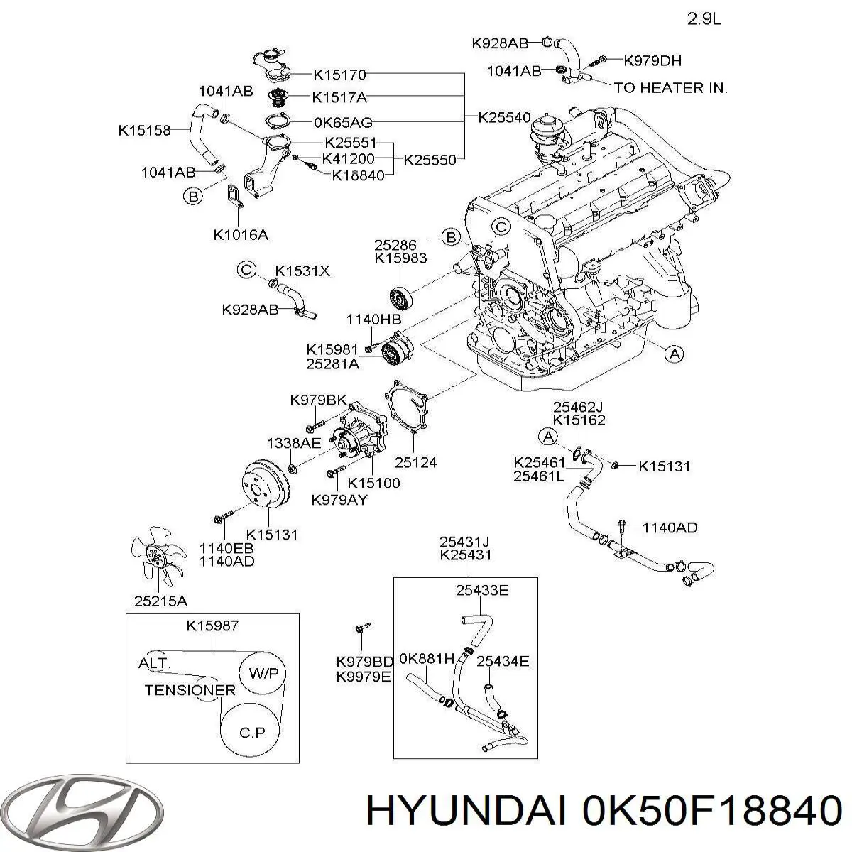 Do koszyka 0K50F18840 Hyundai/Kia Czujnik temperatury płynu chłodzącego