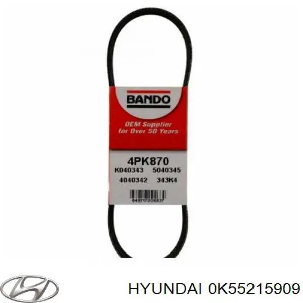 Do koszyka 0K55215909 Hyundai/Kia Pas napędowy mechanizmów