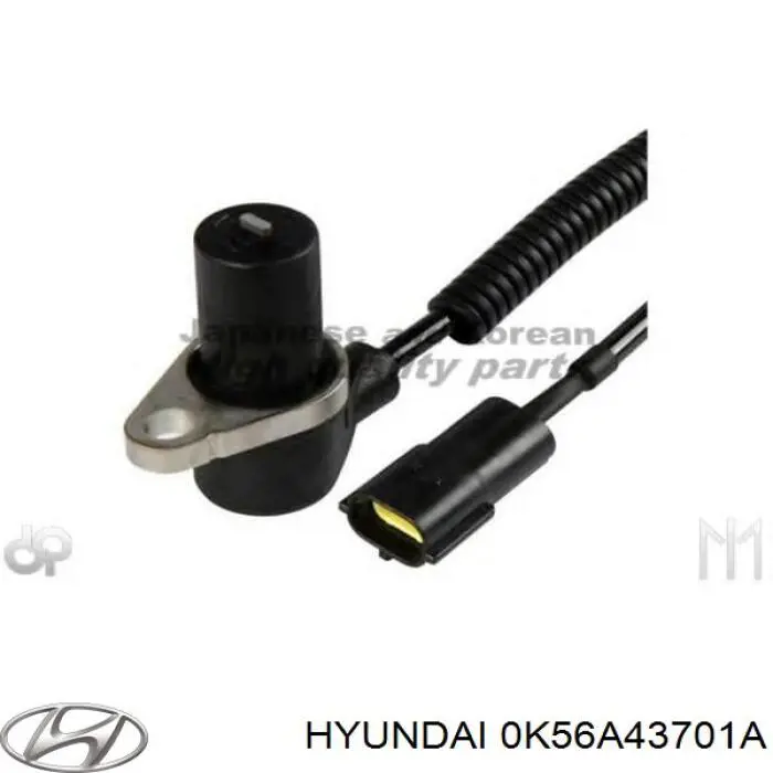 Do koszyka 0K56A43701A Hyundai/Kia Czujnik ABS przedni