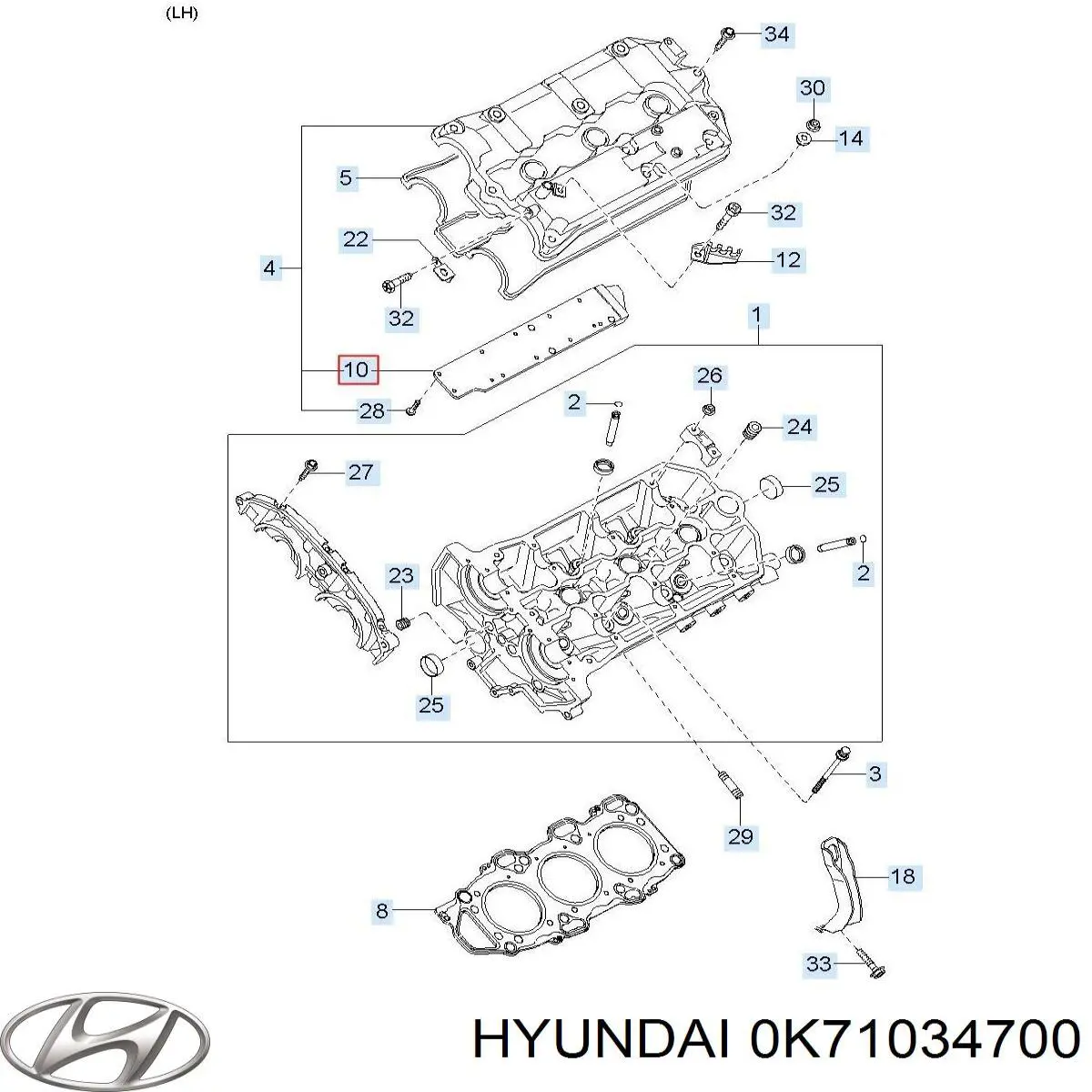 0K71034700 Hyundai/Kia Amortyzator przedni