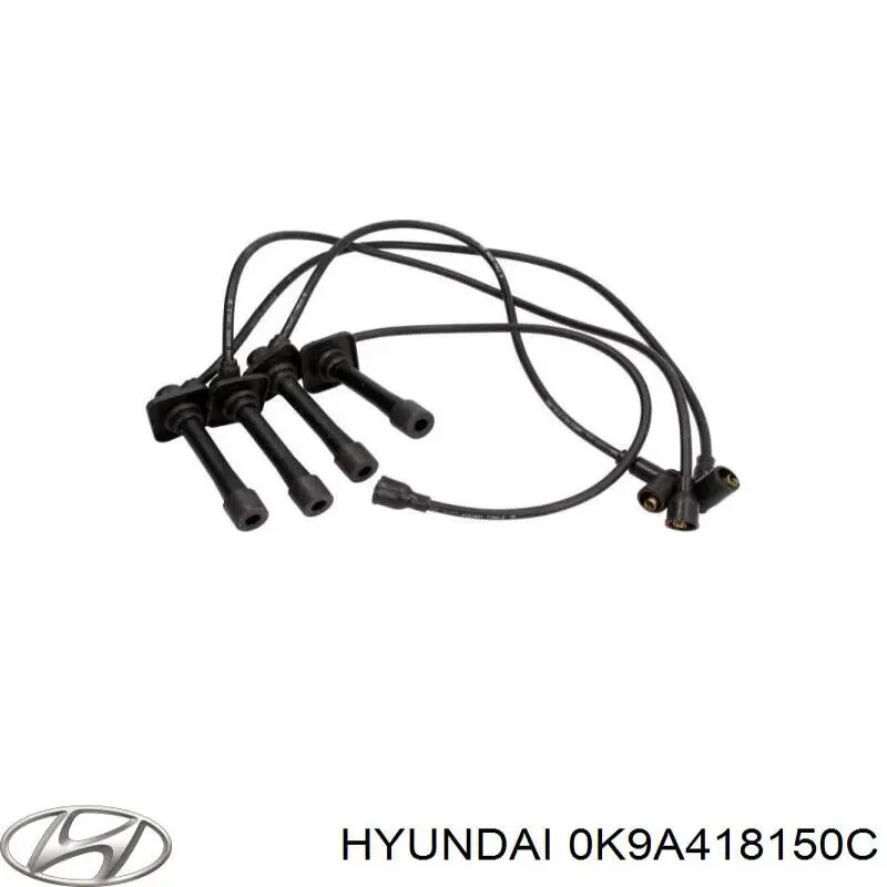 Zestaw przewodów wysokiego napięcia 0K9A418150C Hyundai/Kia