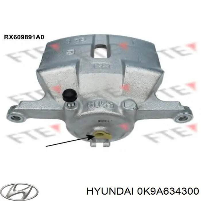Do koszyka 0K9A634300 Hyundai/Kia Wahacz zawieszenia przedniego dolny prawy