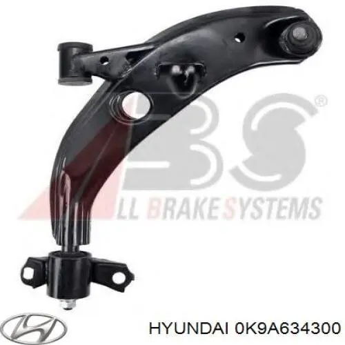 0K9A634300 Hyundai/Kia Wahacz zawieszenia przedniego dolny prawy