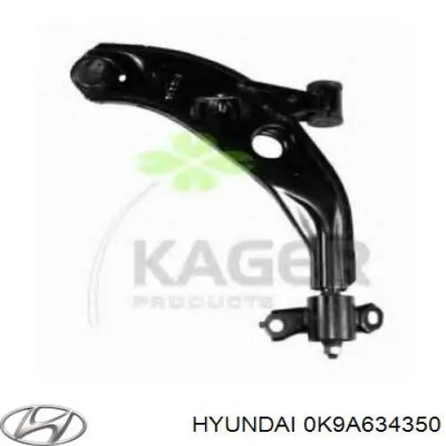 Do koszyka 0K9A634350 Hyundai/Kia Wahacz zawieszenia przedniego dolny lewy