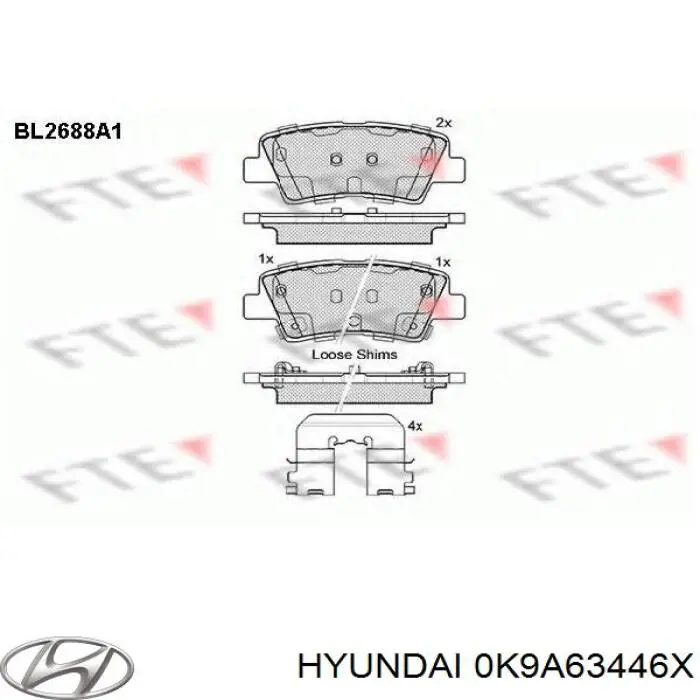 Do koszyka 0K9A63446X Hyundai/Kia Silentblock przedniego wahacza dolnego
