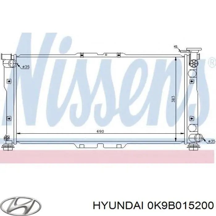 Chłodnica silnika Hyundai/Kia 0K9B015200 cena, od 101,30 USD