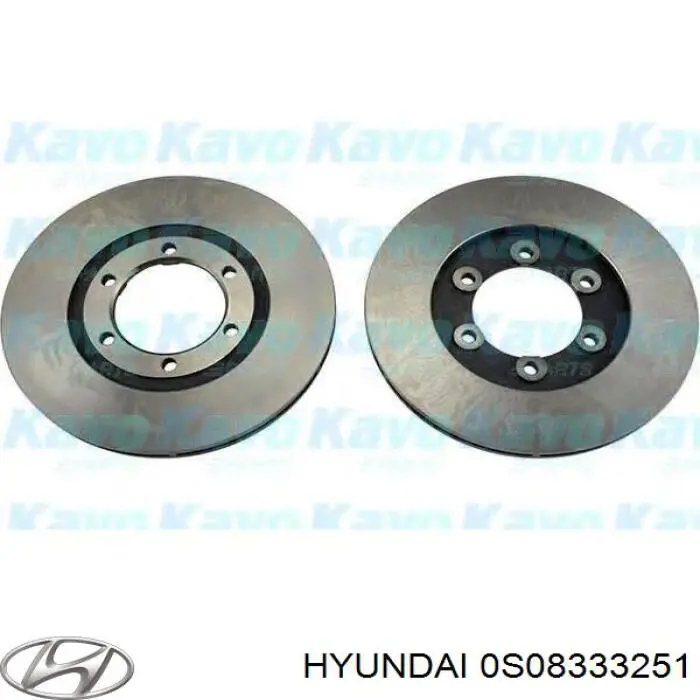Do koszyka 0S08333251 Hyundai/Kia Tarcza hamulcowa przednia