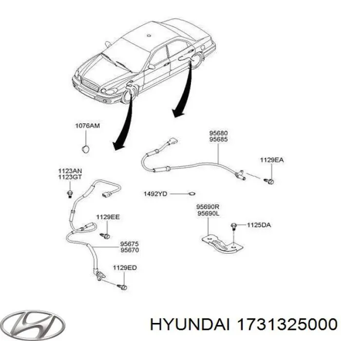 Wkładka dna nadwozia Hyundai/Kia 1731325000 cena, od 4,35 USD