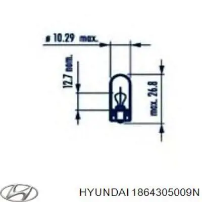 1864305009N Hyundai/Kia Żarówka oświetlenia wnętrza/kabiny