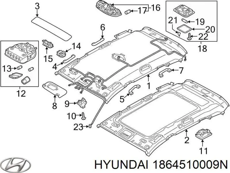 Lampa oświetlenia tylnej tablicy rejestracyjnej Hyundai/Kia 1864510009N cena, od 6,39 USD