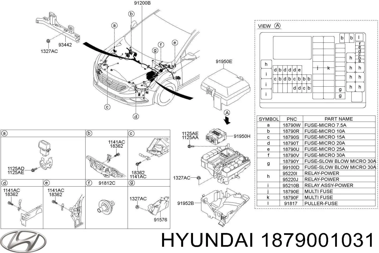 Do koszyka 1879001031 Hyundai/Kia Bezpiecznik