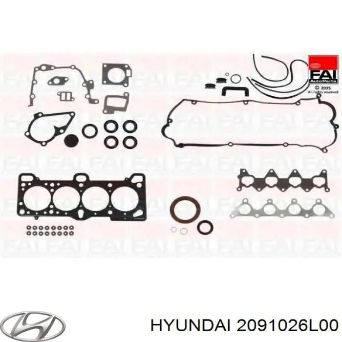 2091026L00 Hyundai/Kia Zestaw uszczelek silnika pełny