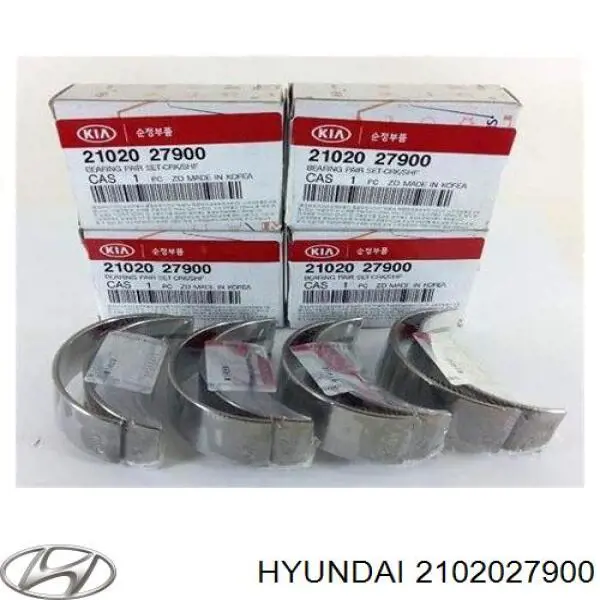Do koszyka HCJA081S Parts-Mall Panewki główne wału korbowego, zestaw, standardowe (STD)