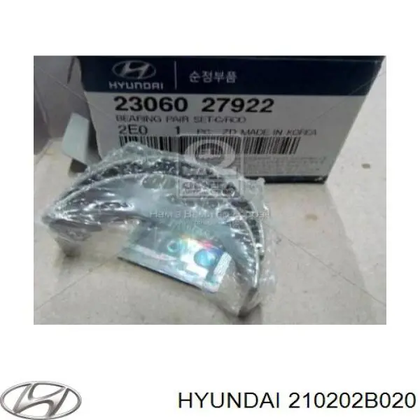 Panewki główne wału korbowego, zestaw, standardowe (STD) Hyundai/Kia 210202B022 cena, od 5,74 USD