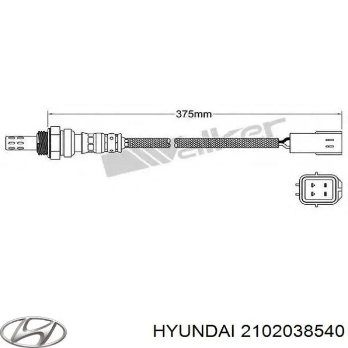 2102038540 Hyundai/Kia Panewki główne wału korbowego, zestaw, standardowe (STD)