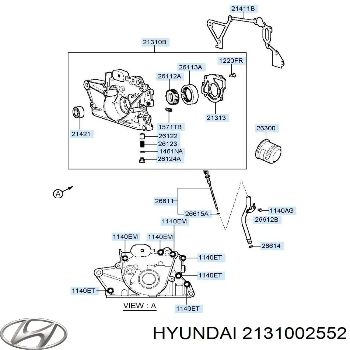 Pompa oleju Hyundai/Kia 2131002552 cena, od 79,25 USD