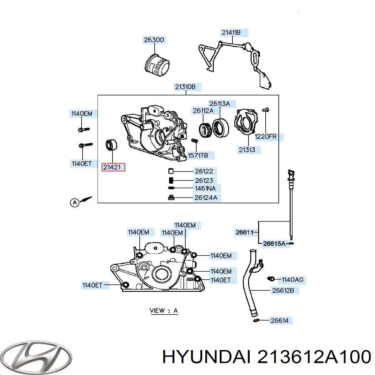 Do koszyka 213612A100 Hyundai/Kia Uszczelniacz wału korbowego przedni