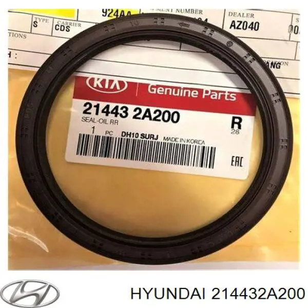 Do koszyka 214432A200 Hyundai/Kia Uszczelniacz wału korbowego silnika tylny