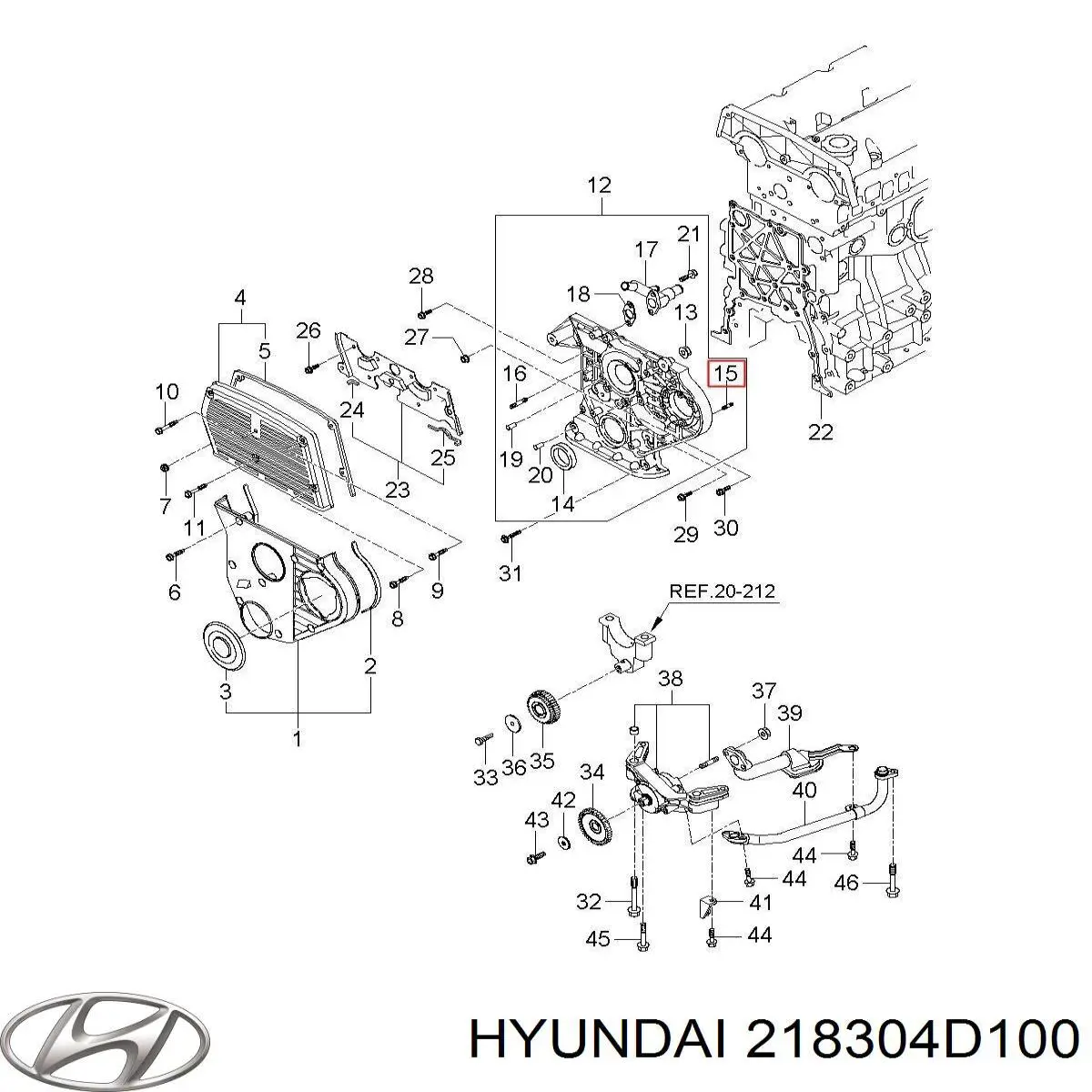 Poduszka (podpora) silnika lewa Hyundai/Kia 218304D100 cena, od 257,53 USD