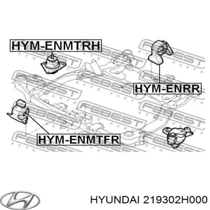Poduszka (podpora) silnika tylna Hyundai/Kia 219302H000 cena, od 21,70 USD