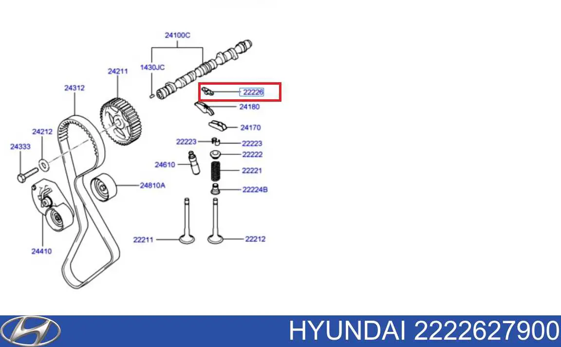 Do koszyka 2222627900 Hyundai/Kia Dźwigienka zaworowa