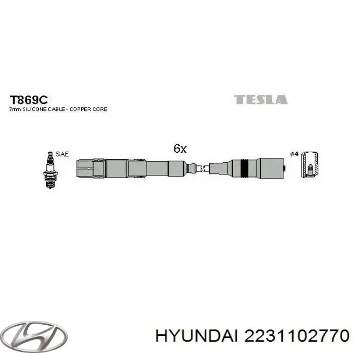 Do koszyka 2231102770 Hyundai/Kia Uszczelka głowicy cylindrów