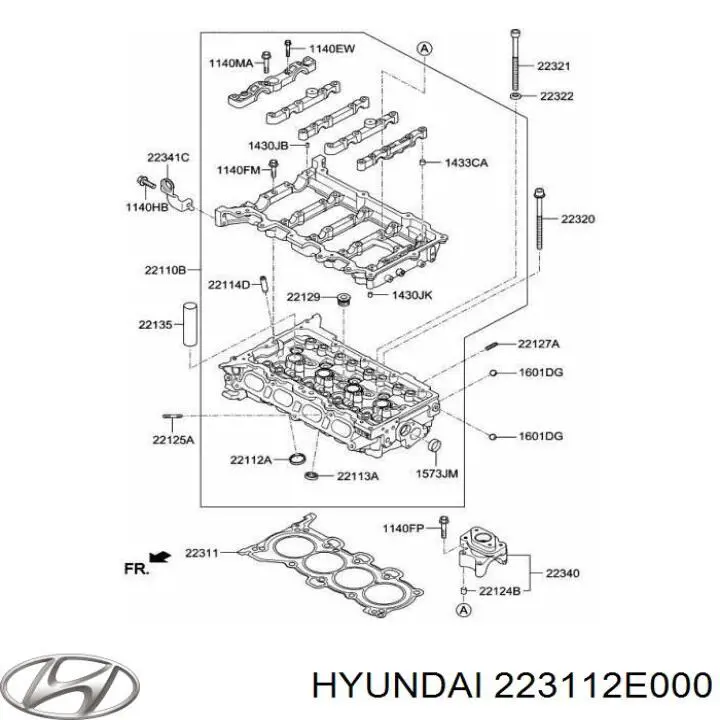 Do koszyka 223112E000 Hyundai/Kia Uszczelka głowicy cylindrów