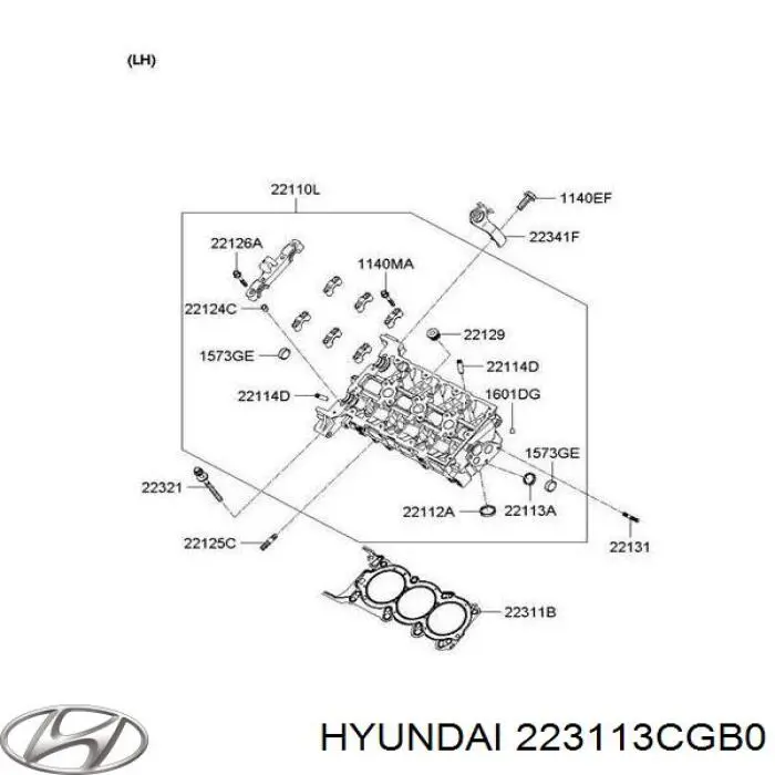 Uszczelka głowicy cylindrów prawa Hyundai/Kia 223113CGB0 cena, od 28,90 USD