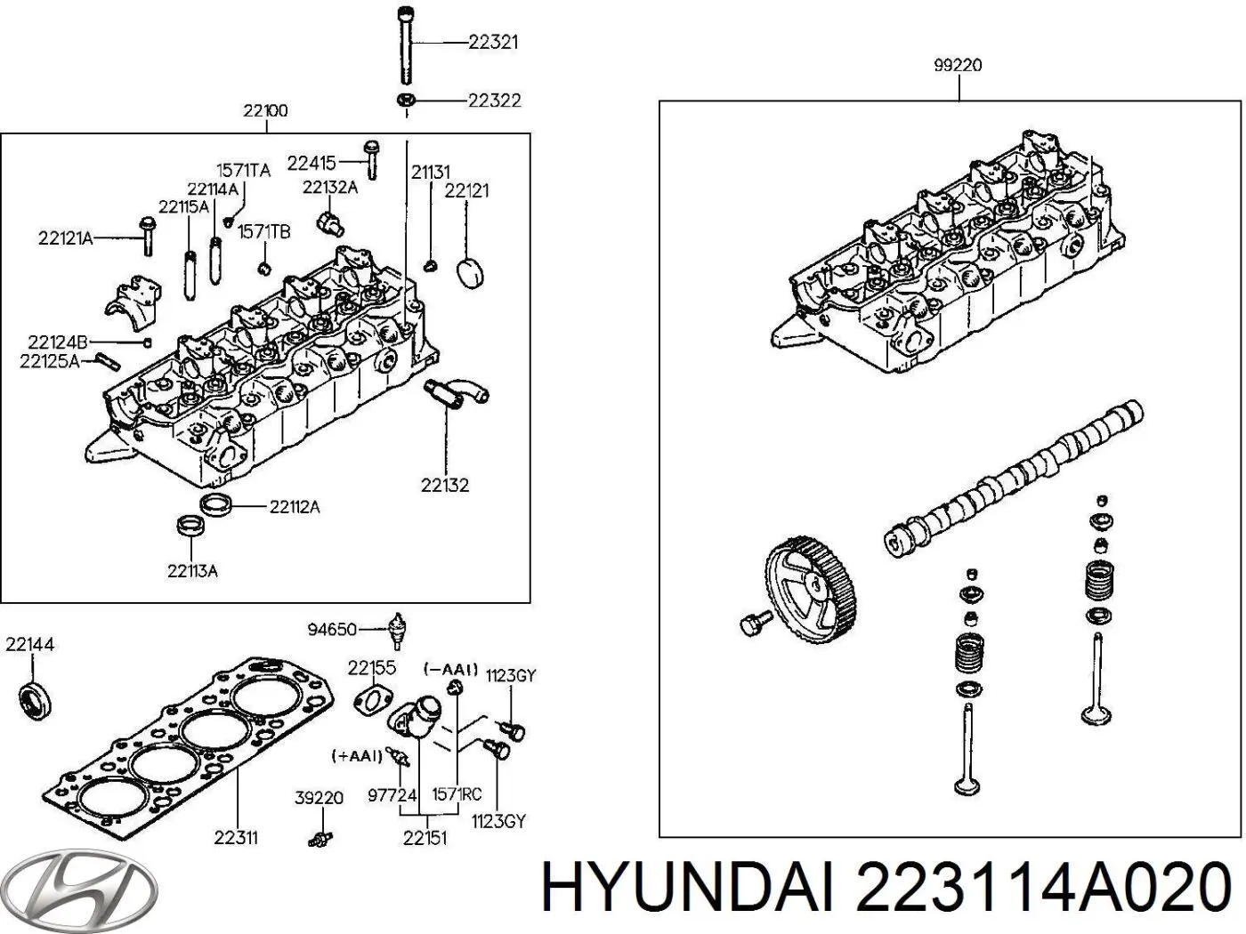 223114A020 Hyundai/Kia Uszczelka głowicy cylindrów