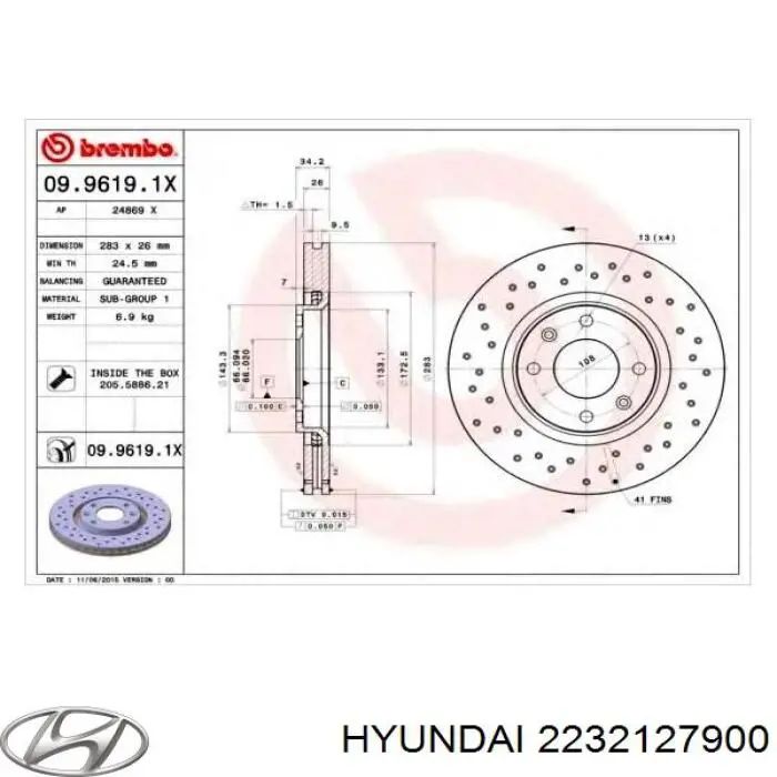 Śruba głowicy cylindrów Hyundai/Kia 2232127900 cena, od 8,71 USD