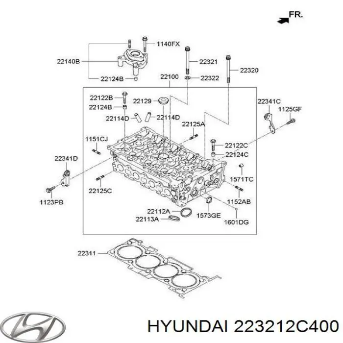 223212C400 Hyundai/Kia Śruba głowicy cylindrów