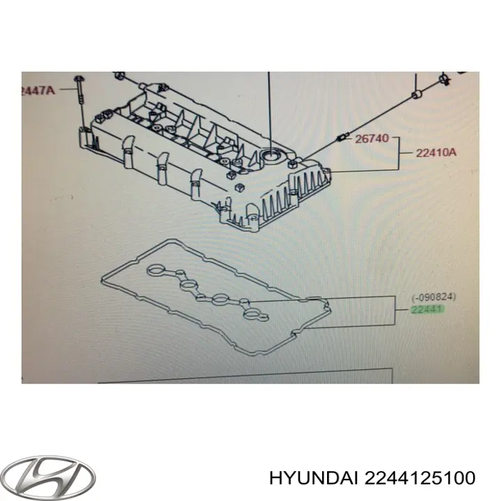 2244125100 Hyundai/Kia Uszczelka pokrywy zaworowej silnika