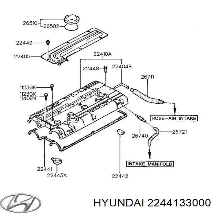 Do koszyka 2244133000 Hyundai/Kia Uszczelka pokrywy zaworowej silnika