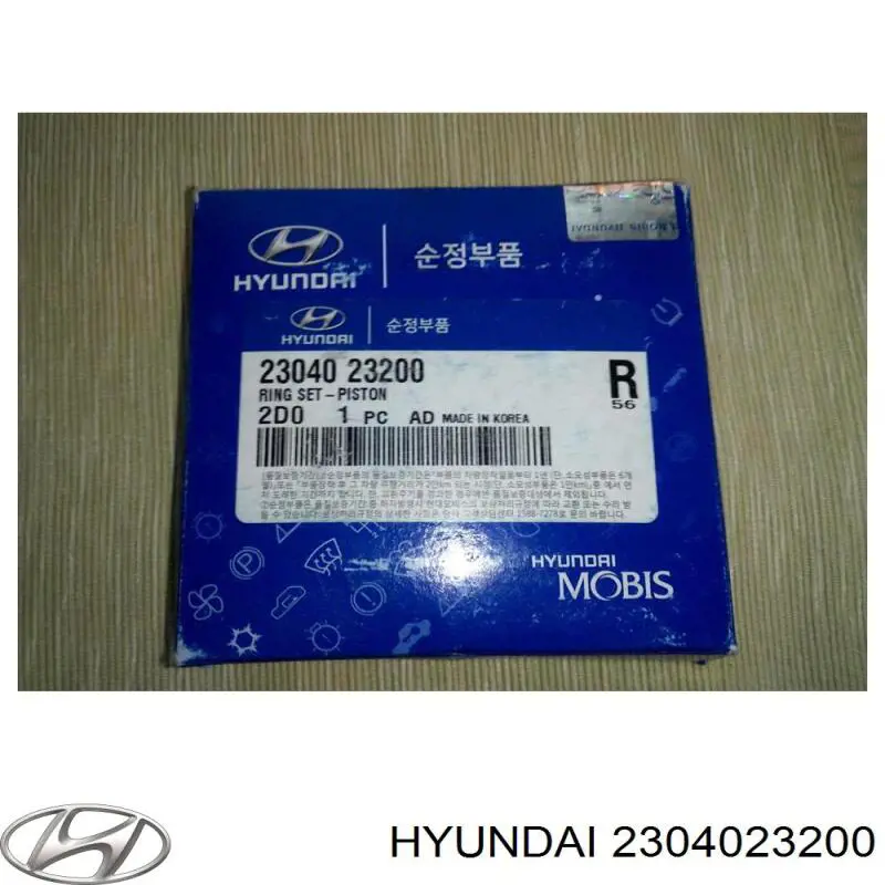 Do koszyka 2304023200 Hyundai/Kia Zestaw pierścieni tłokowych do silnika, STD