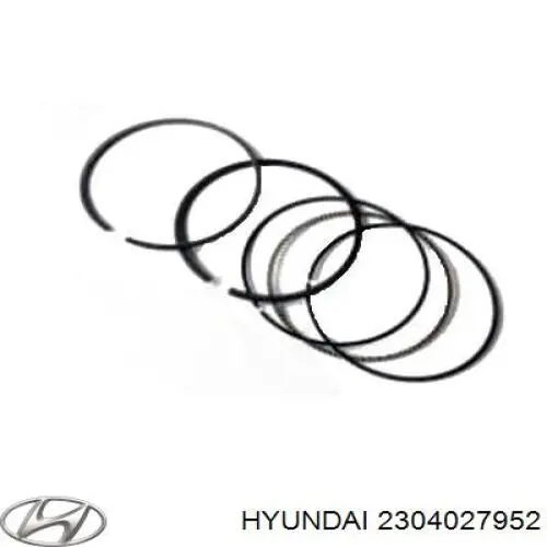 Pierścienie tłokowe komplet na silnik, 2. naprawa (+0,50) Hyundai/Kia 2304027952 cena, od 44,55 USD
